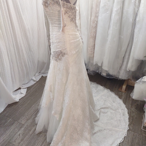 David's Bridal size 4 Wedding Dress With Corset - Picture 9 of 14